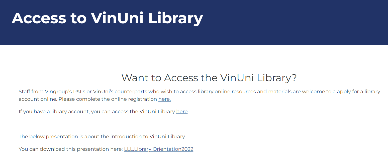 VinUni library