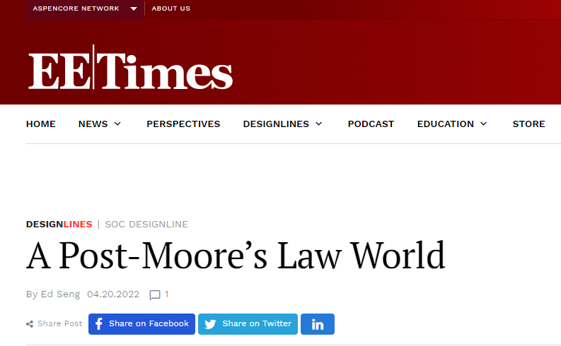 A Post-Moore’s Law World