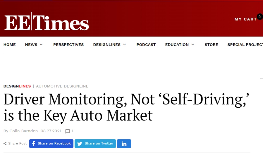 Driver Monitoring, Not ‘Self-Driving,’ is the Key Auto Market